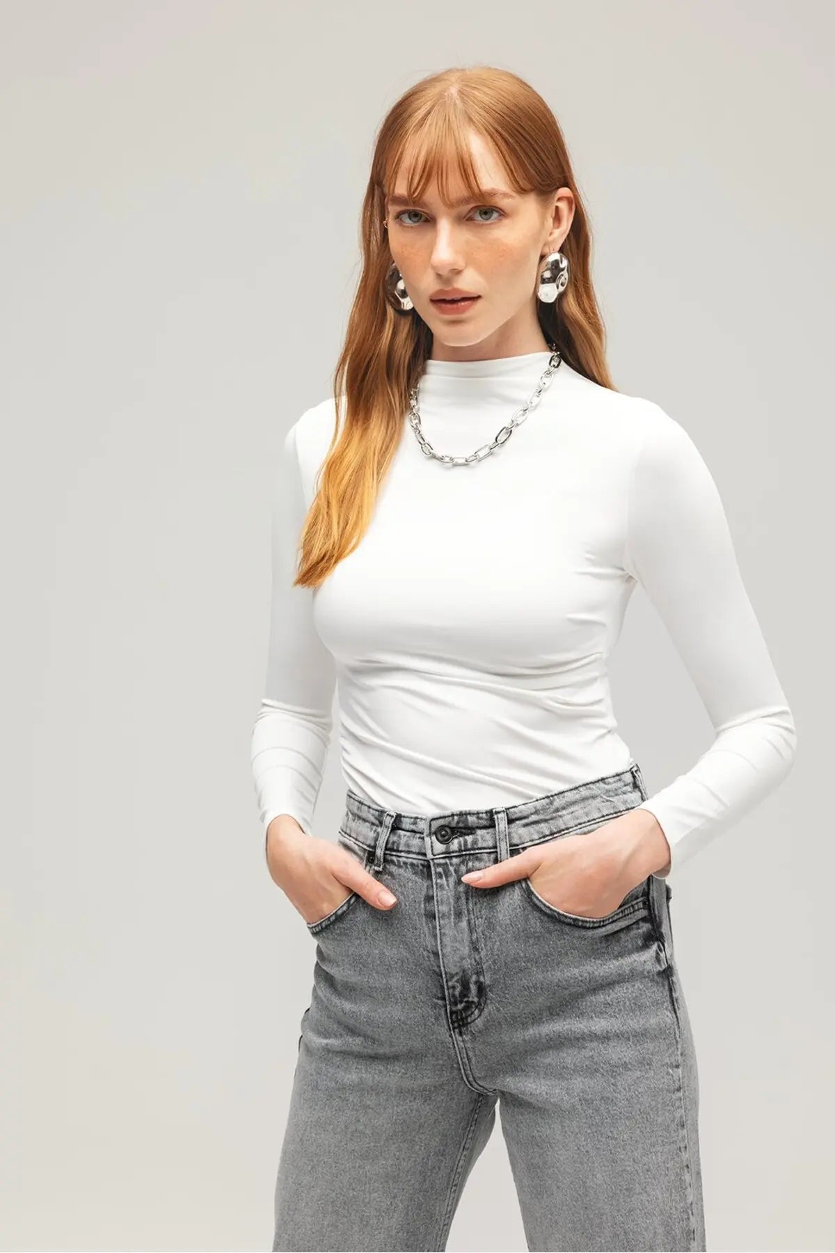 Lacays® Balıkçı Yaka Örme Bluz