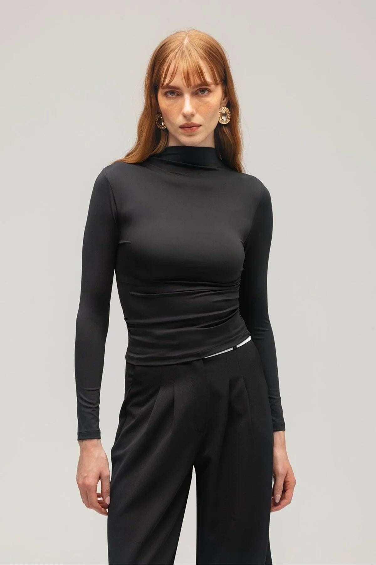 Lacays® Balıkçı Yaka Örme Bluz